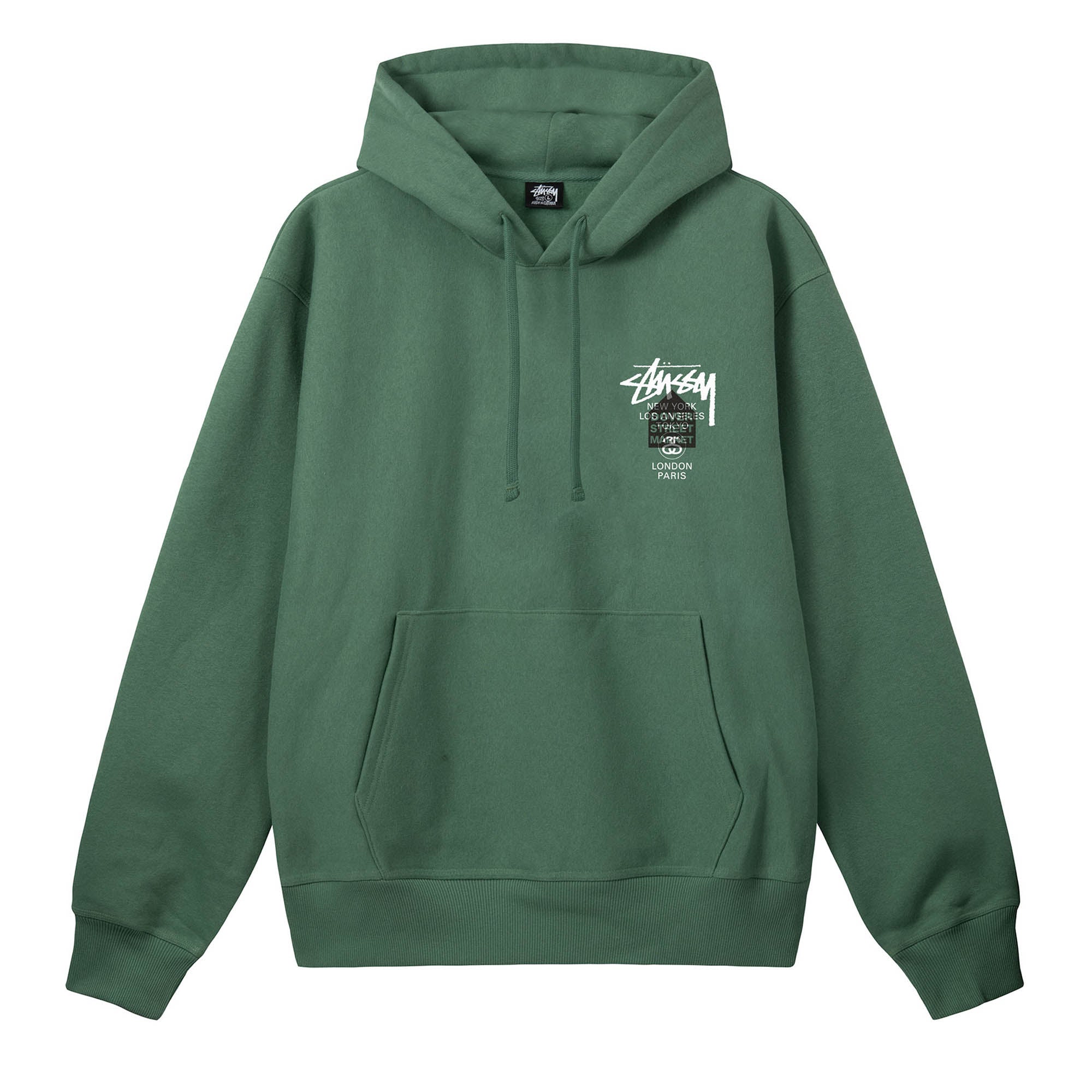 Stüssy: DSM Men's World Tour Hoodie (Green) | DSMNY E-SHOP