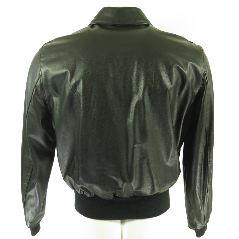 Vintage 90s Type A-2 Flight Leather Jacket 42 or Large Deadstock