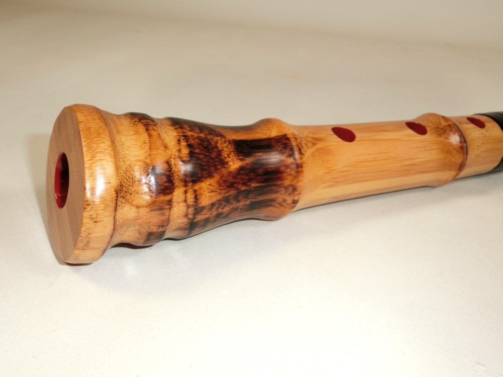 楽天市場】【訳あり】【尺八】蝴蝶宝尺八（合竹）0153 曲管 節あり 1尺