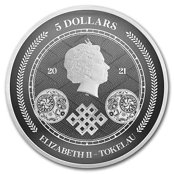 楽天市場】2021年新品 トケラウ NZ領トケラウ 5ドル クロノス銀貨 1