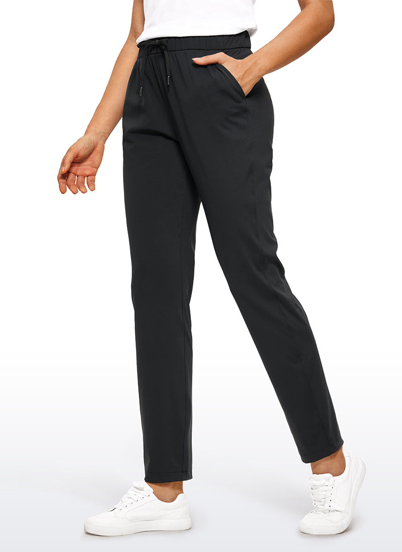 CRZ YOGA Women's Travel Slim Fit Stretch Drawstring Long Pants 31