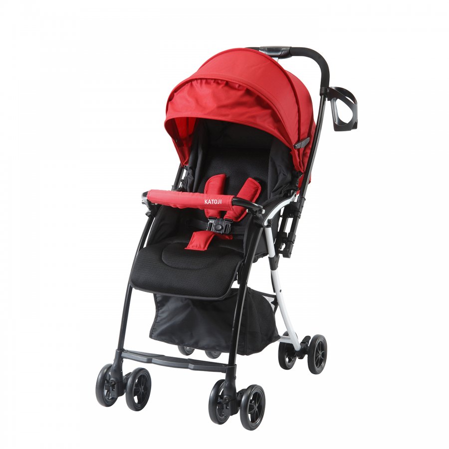 1ヶ月～3才まで乗れる両対面式ハイポジションベビーカー（レッド