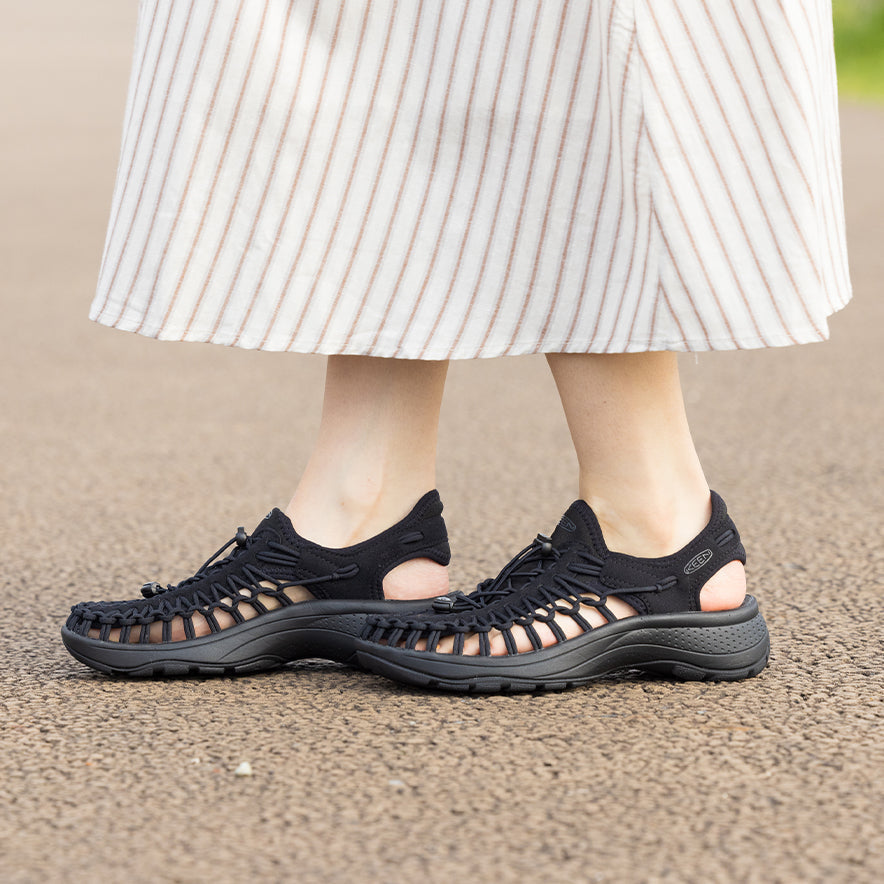 Women's 2-Cord Wedge Sandals | Black | KEEN Footwear