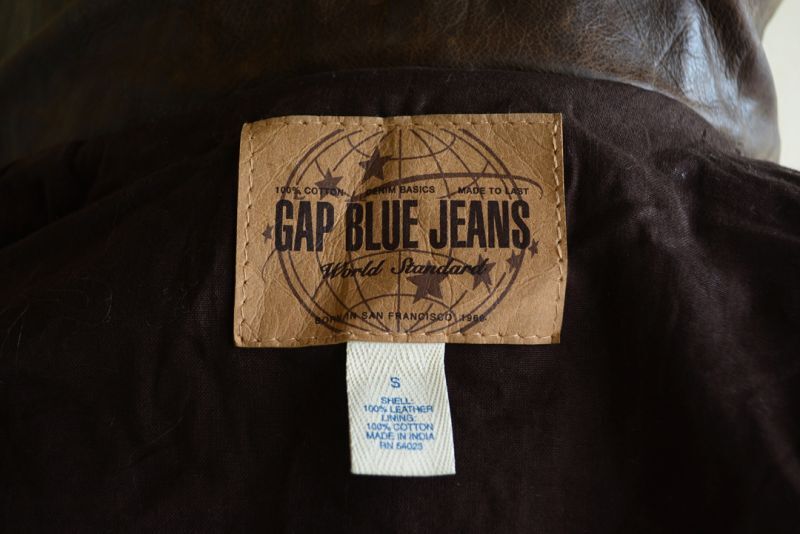 2000s GAP BLUE JEANS レザージャケット 表記S - 古着屋HamburgCafe