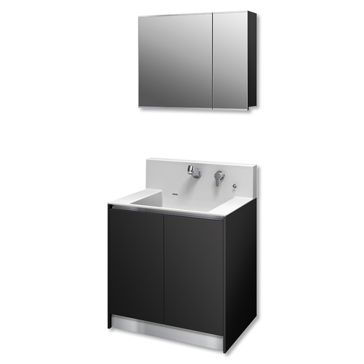 プレーンVアップライト750フル#ブラック/開き/シングル引出(PLVU20B