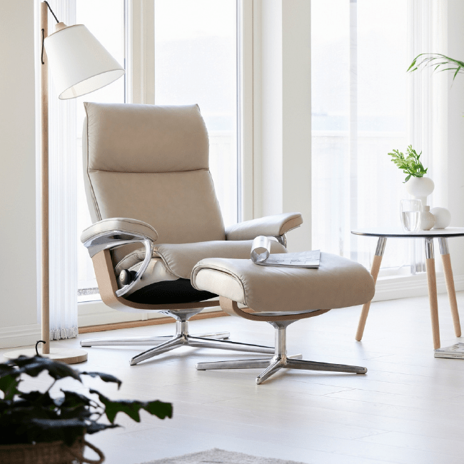 Stressless® Reno (S) クロス オットマン付