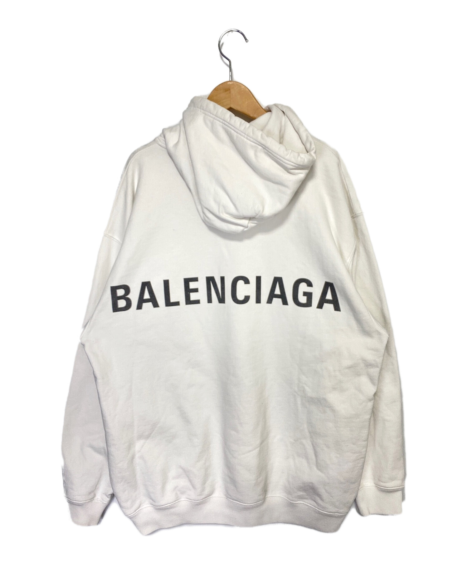中古・古着通販】BALENCIAGA (バレンシアガ) パーカー ホワイト サイズ