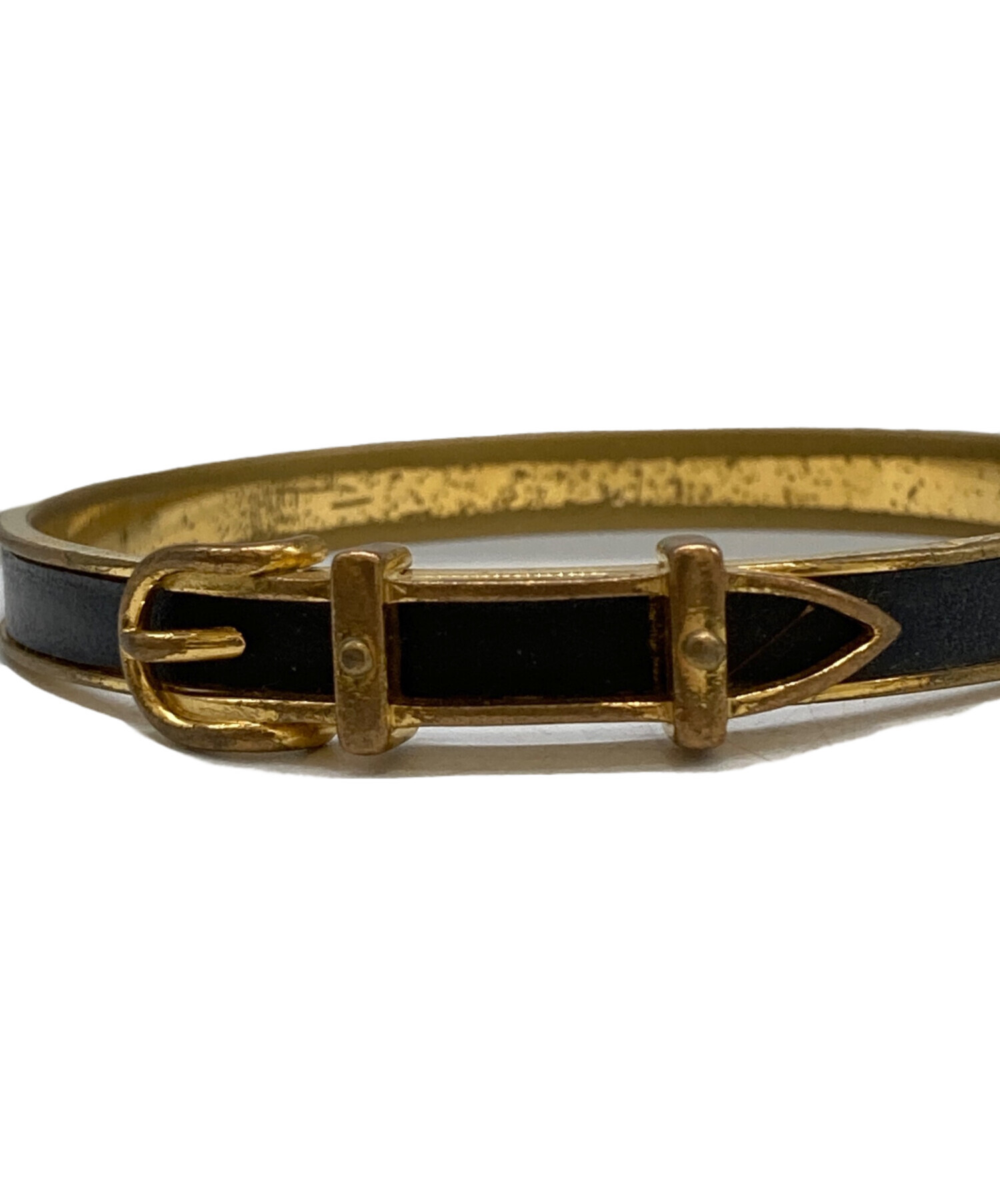 中古・古着通販】HERMES (エルメス) ベルトモチーフバングル ゴールド