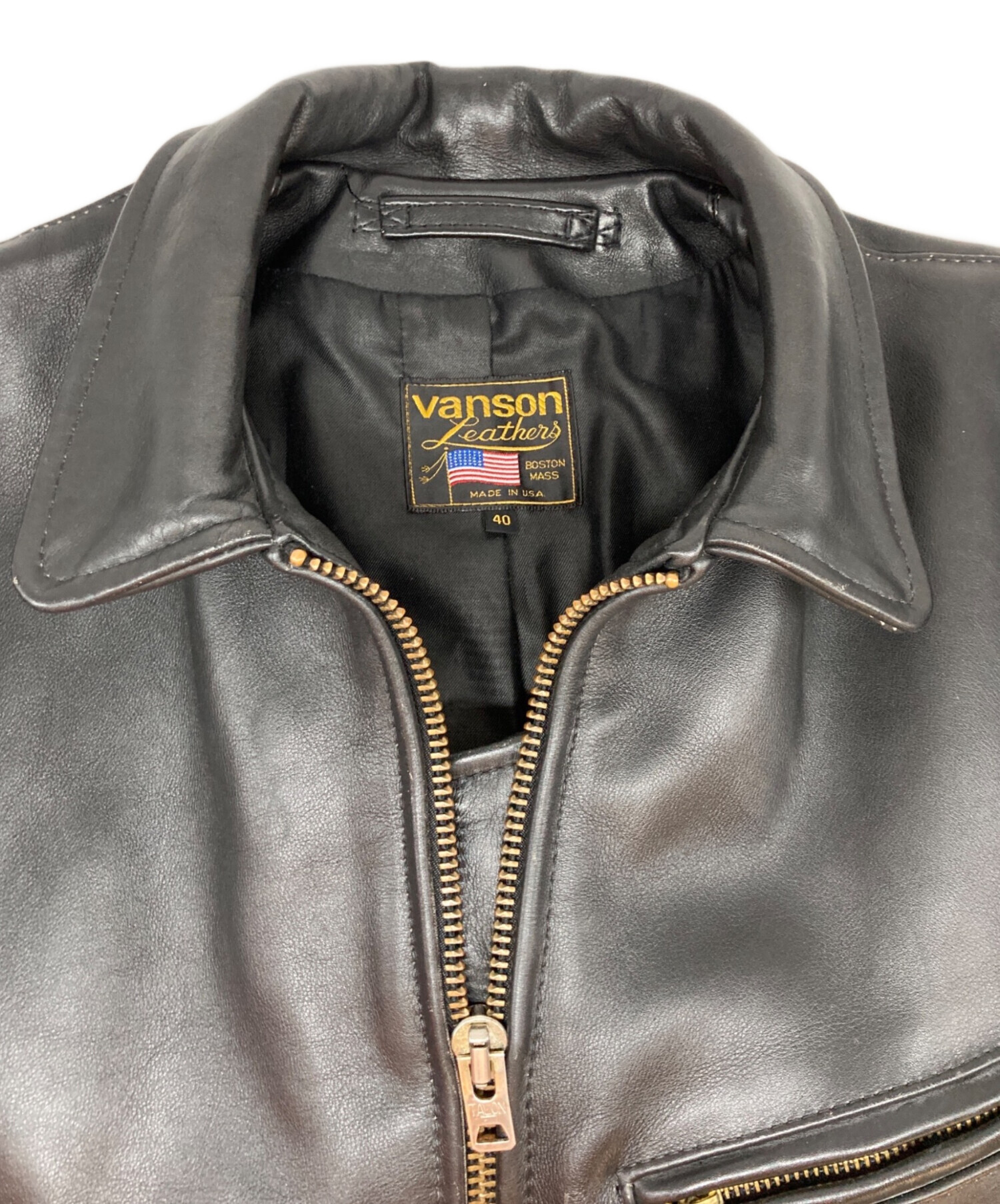 中古・古着通販】VANSON (バンソン) シングルライダースジャケット