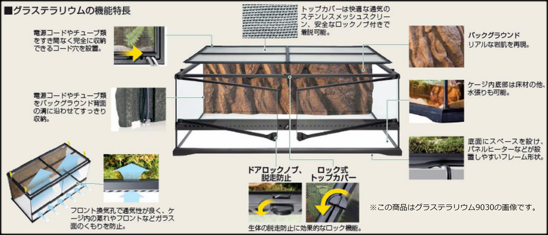 グラステラリウム6060 エキゾテラ GEX ガラス飼育ケージ 販売 通販