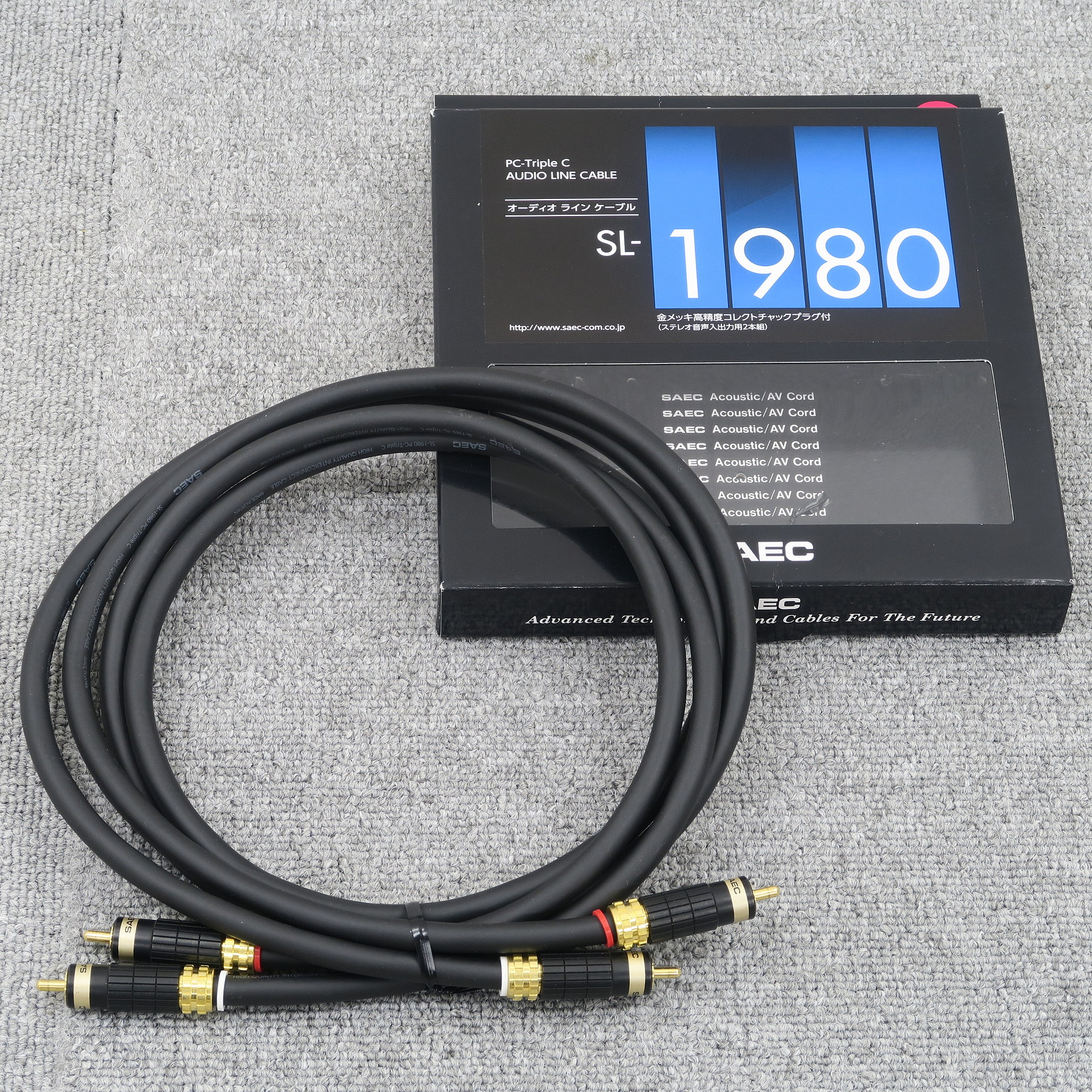 Bランク】サエク SAEC SL-1980 PC-Triple C RCAケーブル 1.2m 元箱付