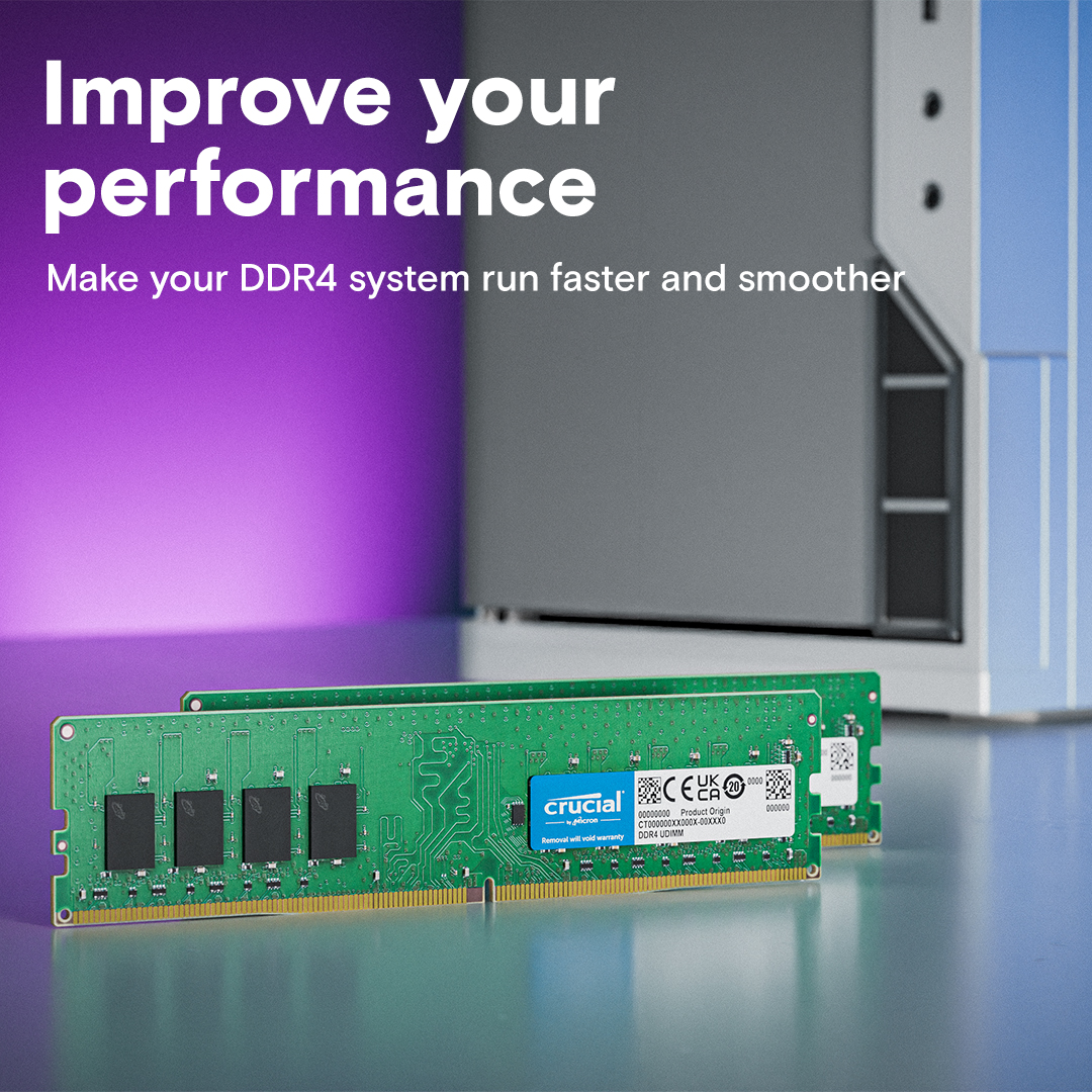 Crucial 16GB DDR4-3200 UDIMM | CT16G4DFRA32A | Crucial EU