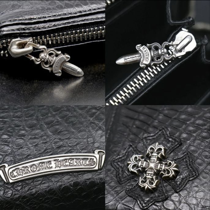 CHROME HEARTS クロムハーツ アリゲーター ラウンドファスナー 財布