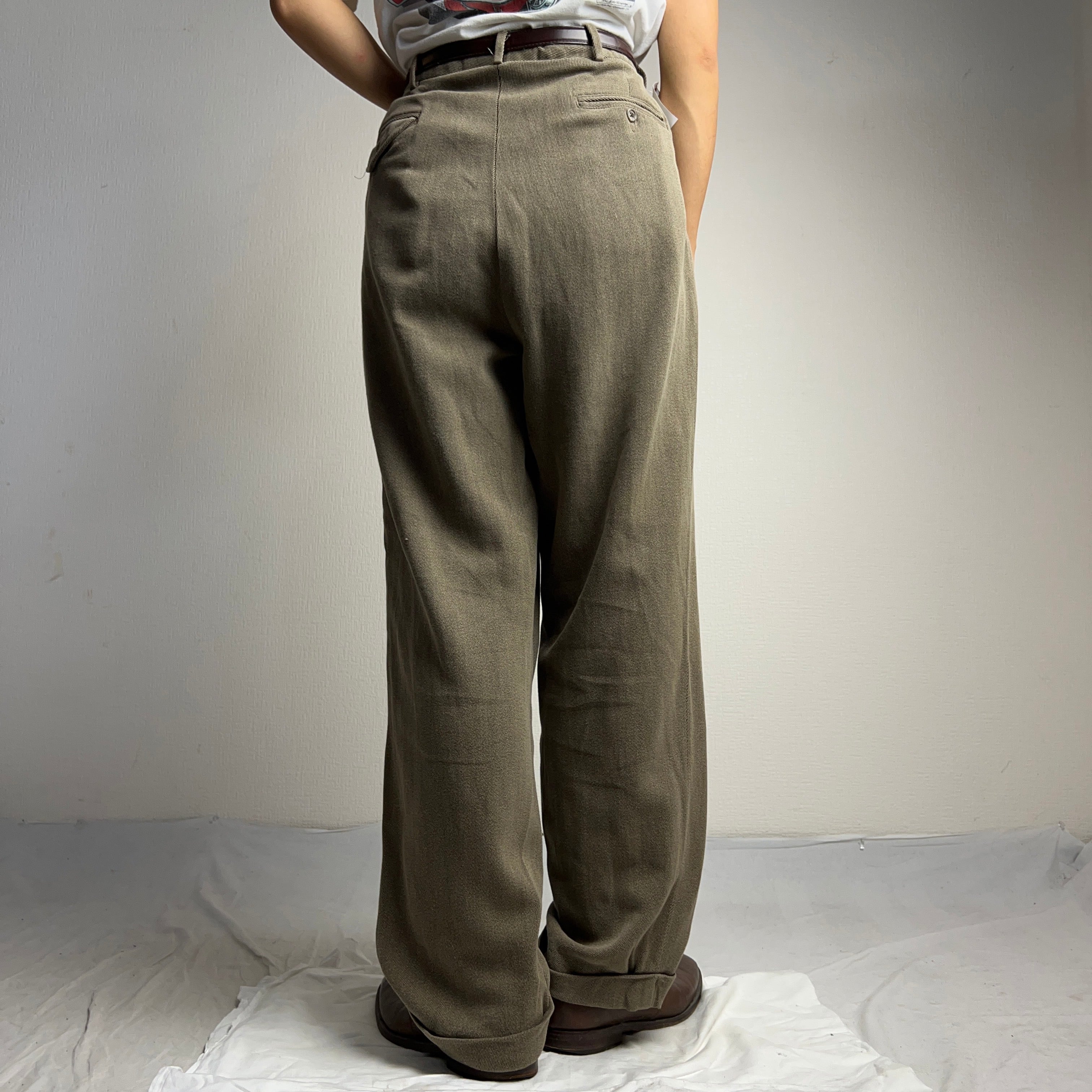 90's~ POLO by Ralph Lauren 2TUCK COTTON PANTS W34 L30 ポロ ラルフ