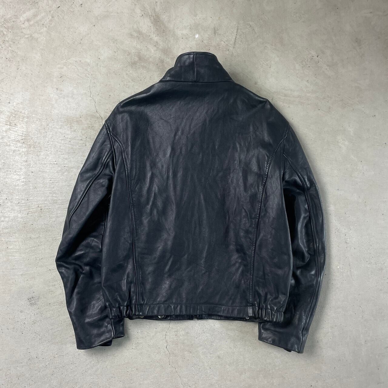 80年代 民間品 フランス軍タイプ レザージャケット メンズL相当 古着