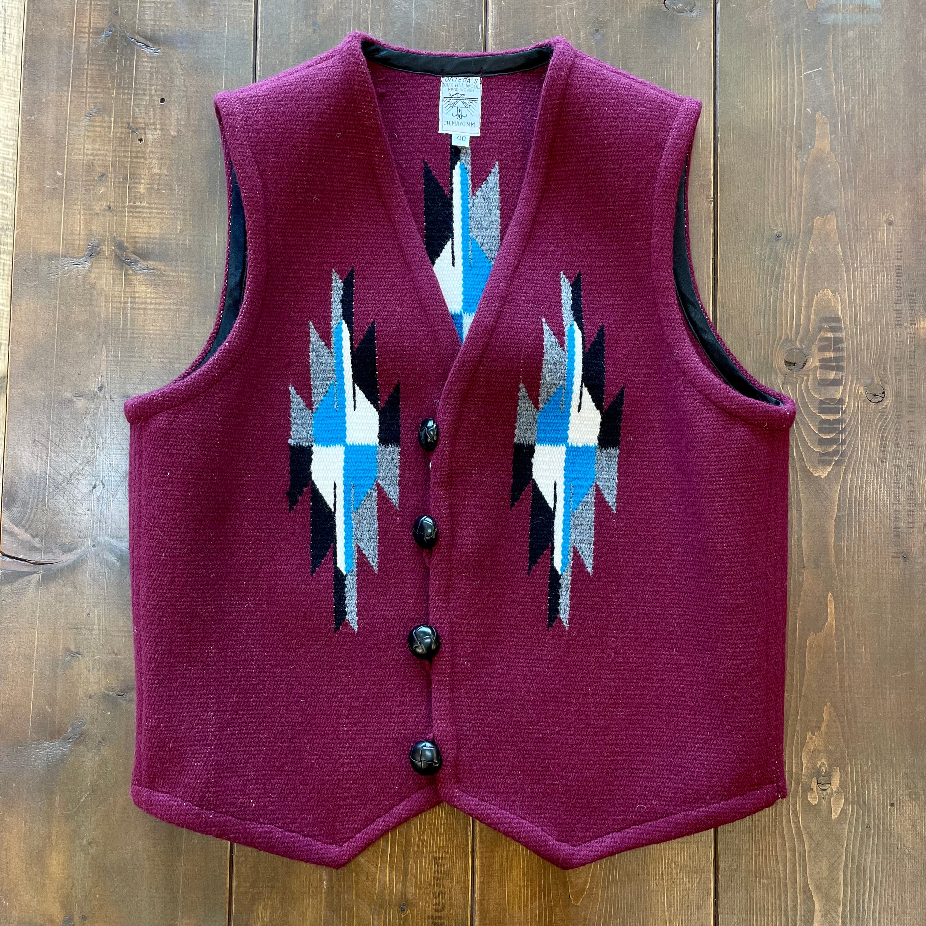 オルテガ(ORTEGA'S) CHIMAYO VEST LONG SELINA BLUE【40
