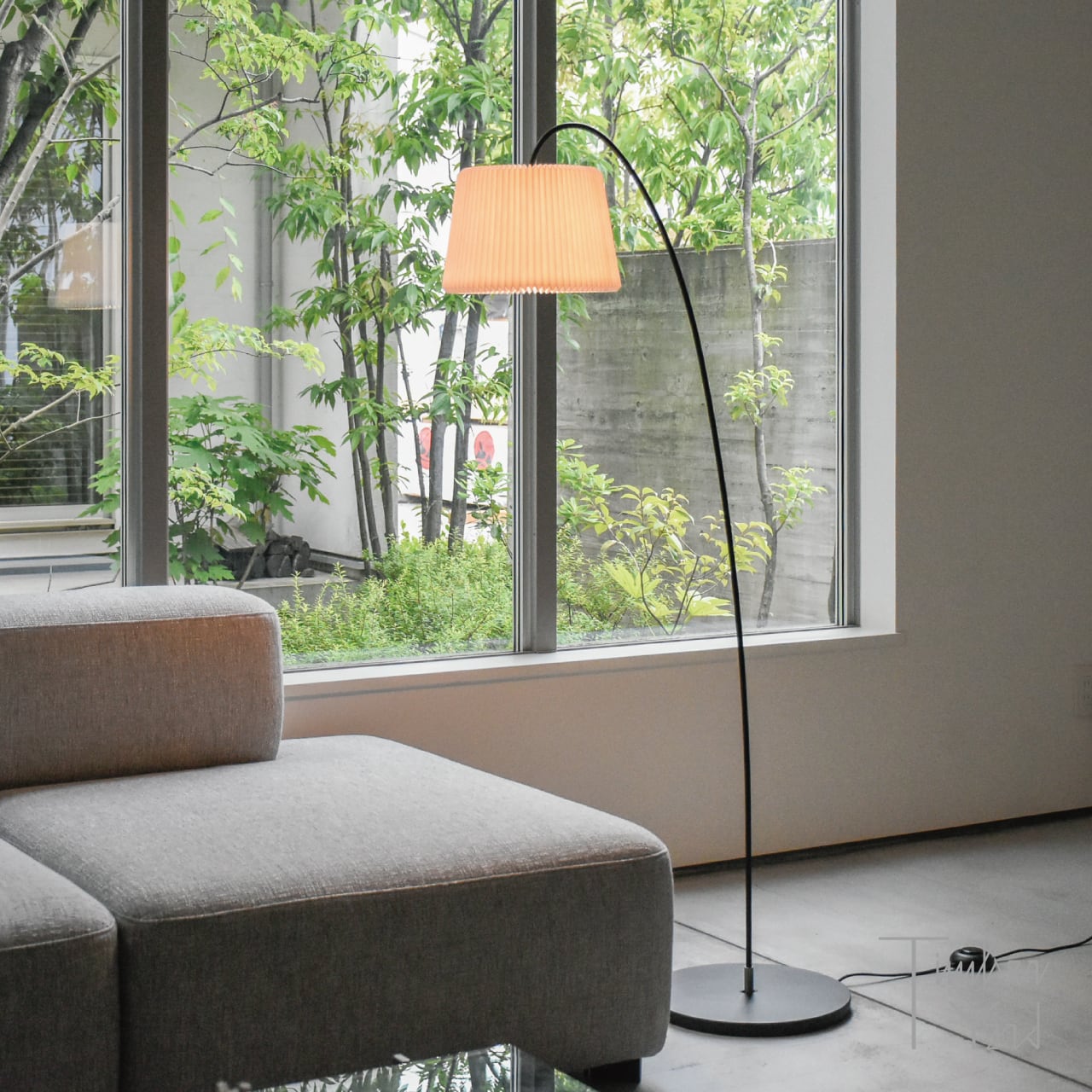 即納可】スノードロップフロアランプ シルクホワイト / ペーパー