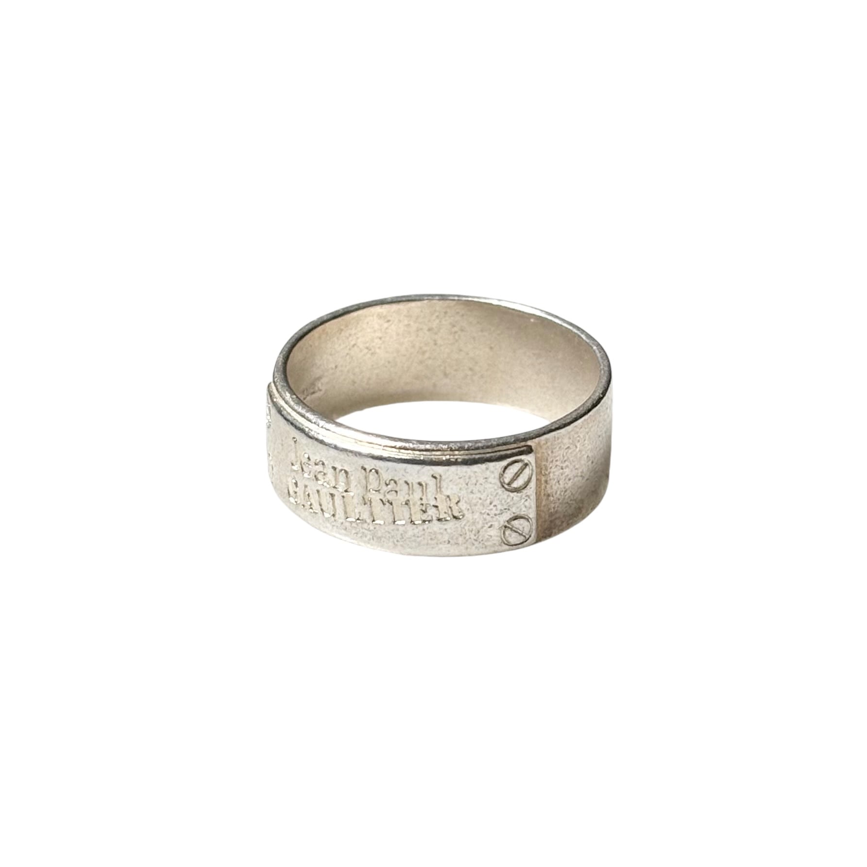 JEAN PAUL GAULTIER silver logo ring | NOIR ONLINE