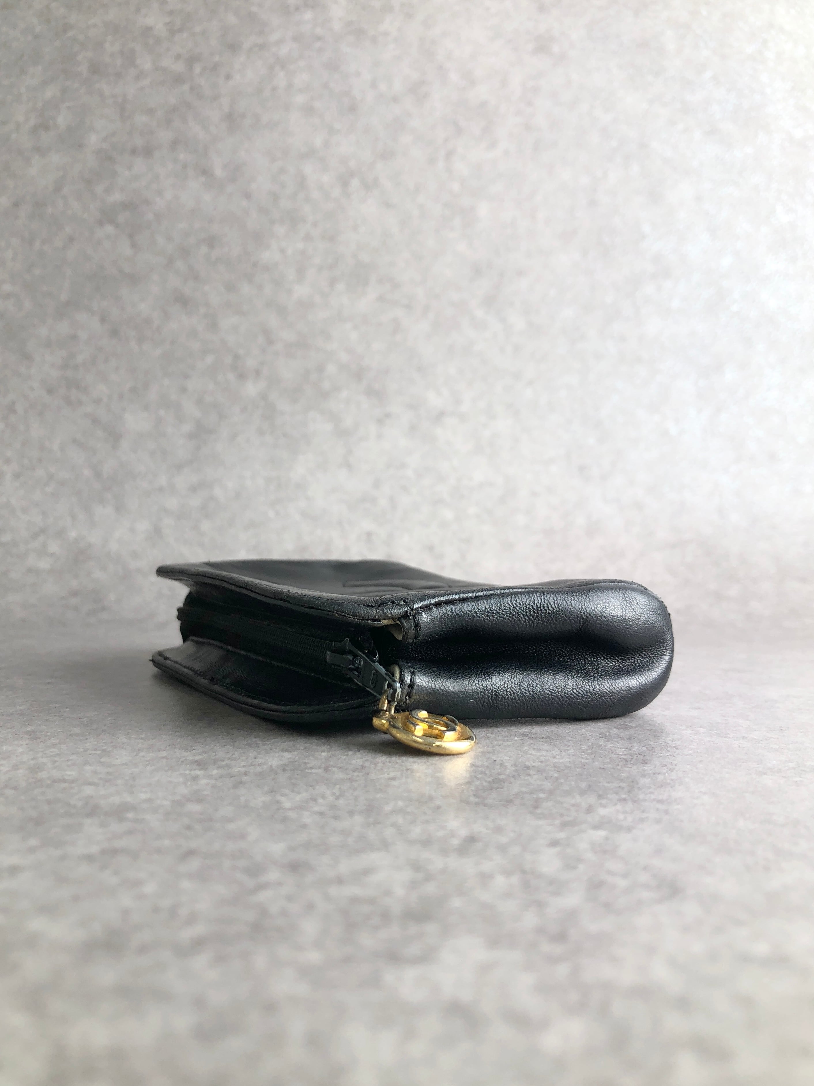 CHANEL シャネル ポーチ ブラック ココマーク レザー vintage