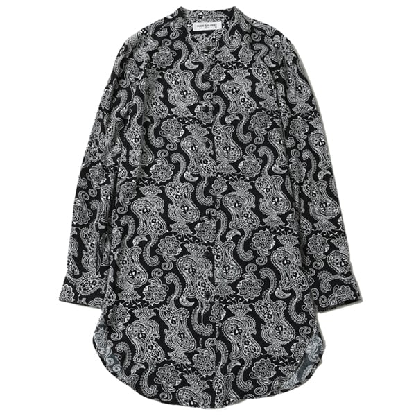 PAISLEY NO COLLAR LONG SHIRT (BLACK) / RUDE GALLERY | CROSS ROAD BLUES