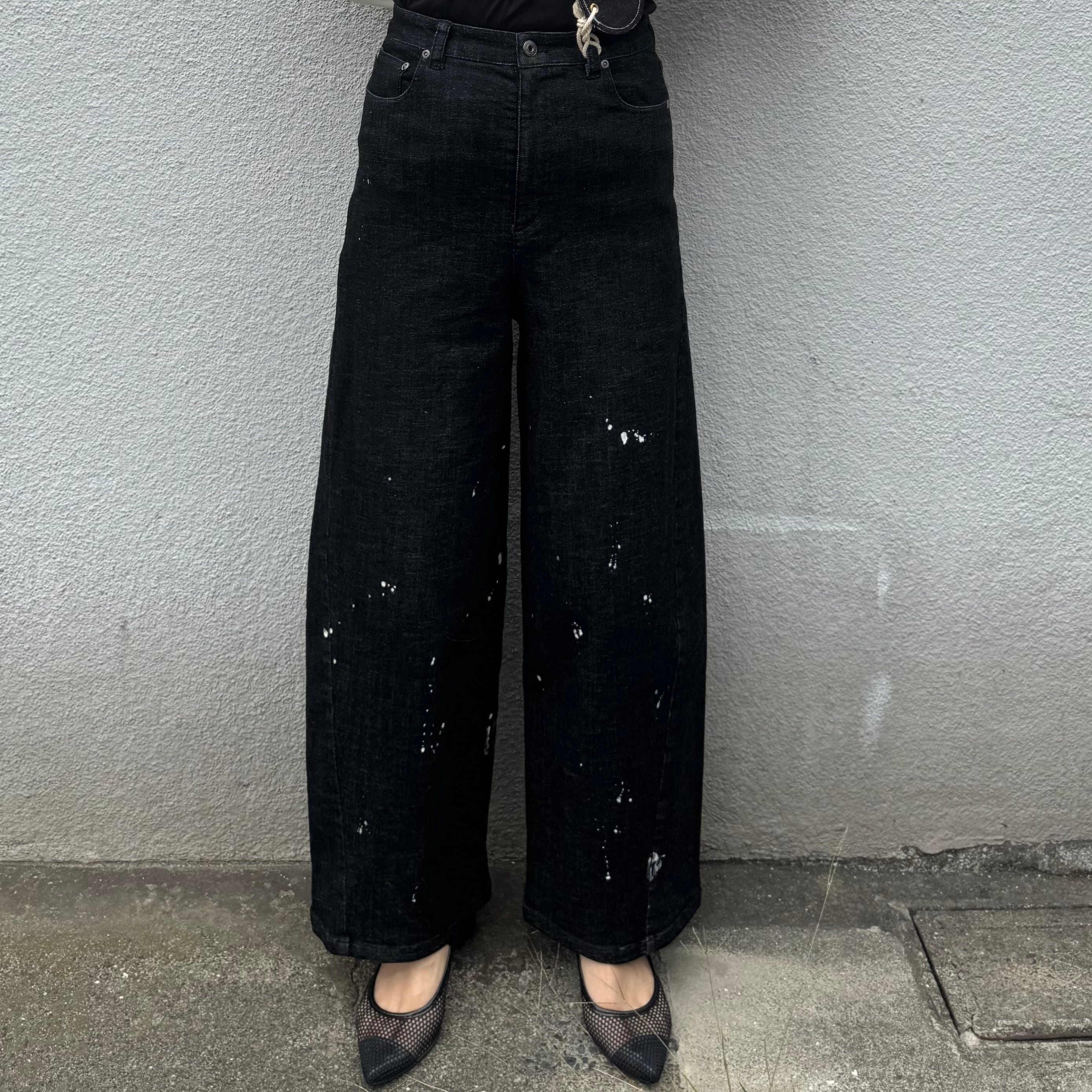 ayane】ペイント加工バレルレッグデニムパンツ 875815 アヤン | VIVONE