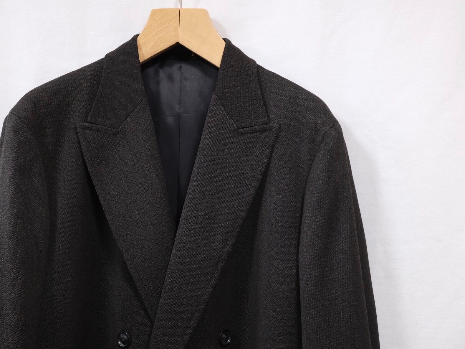 ULTERIOR” MELANGE WOOL GABARDINE D/B JKT MELANGE BROWN” | Lapel