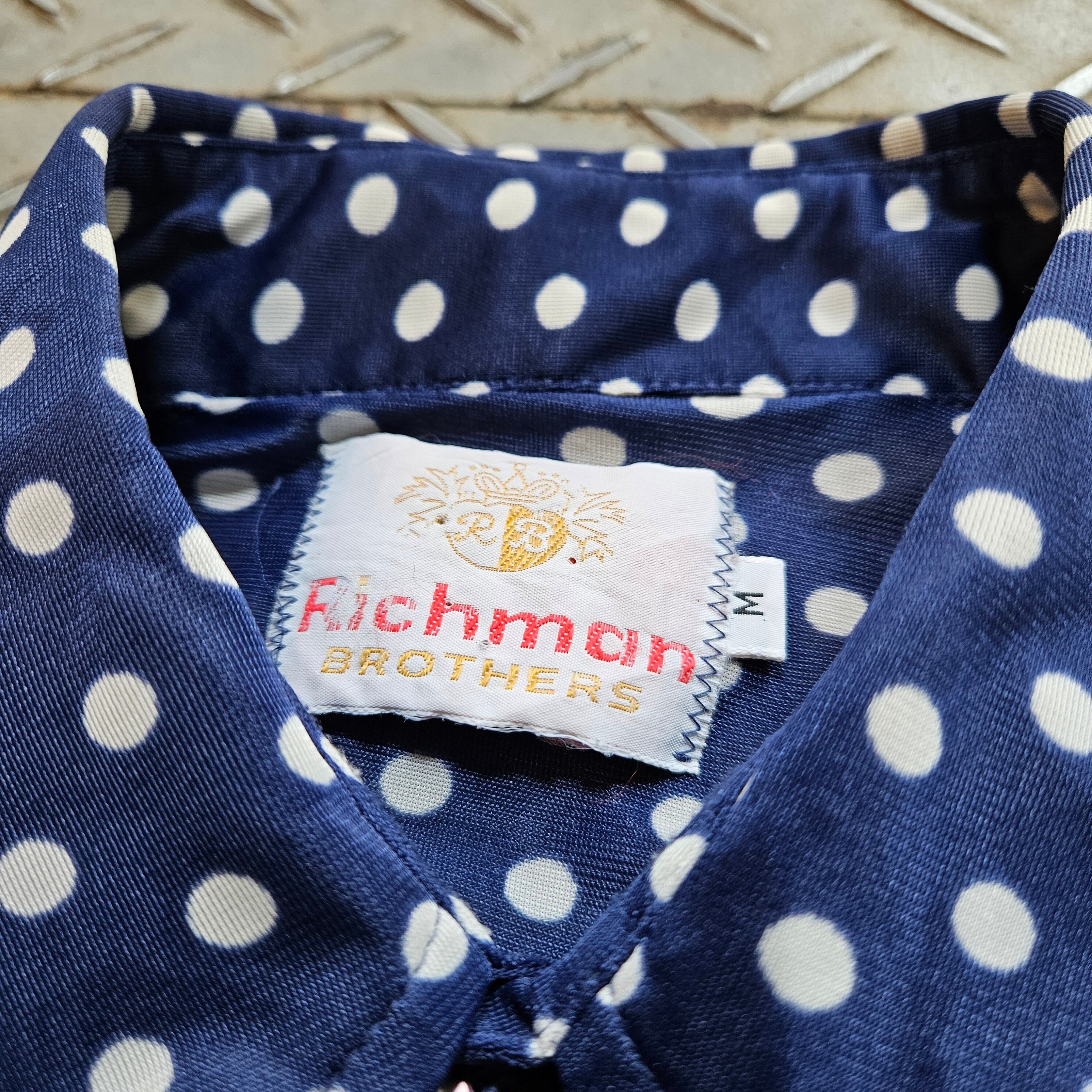 ポルカドット！ 70s Vintage S/S Shirt ナイロンシャツ ポリシャツ