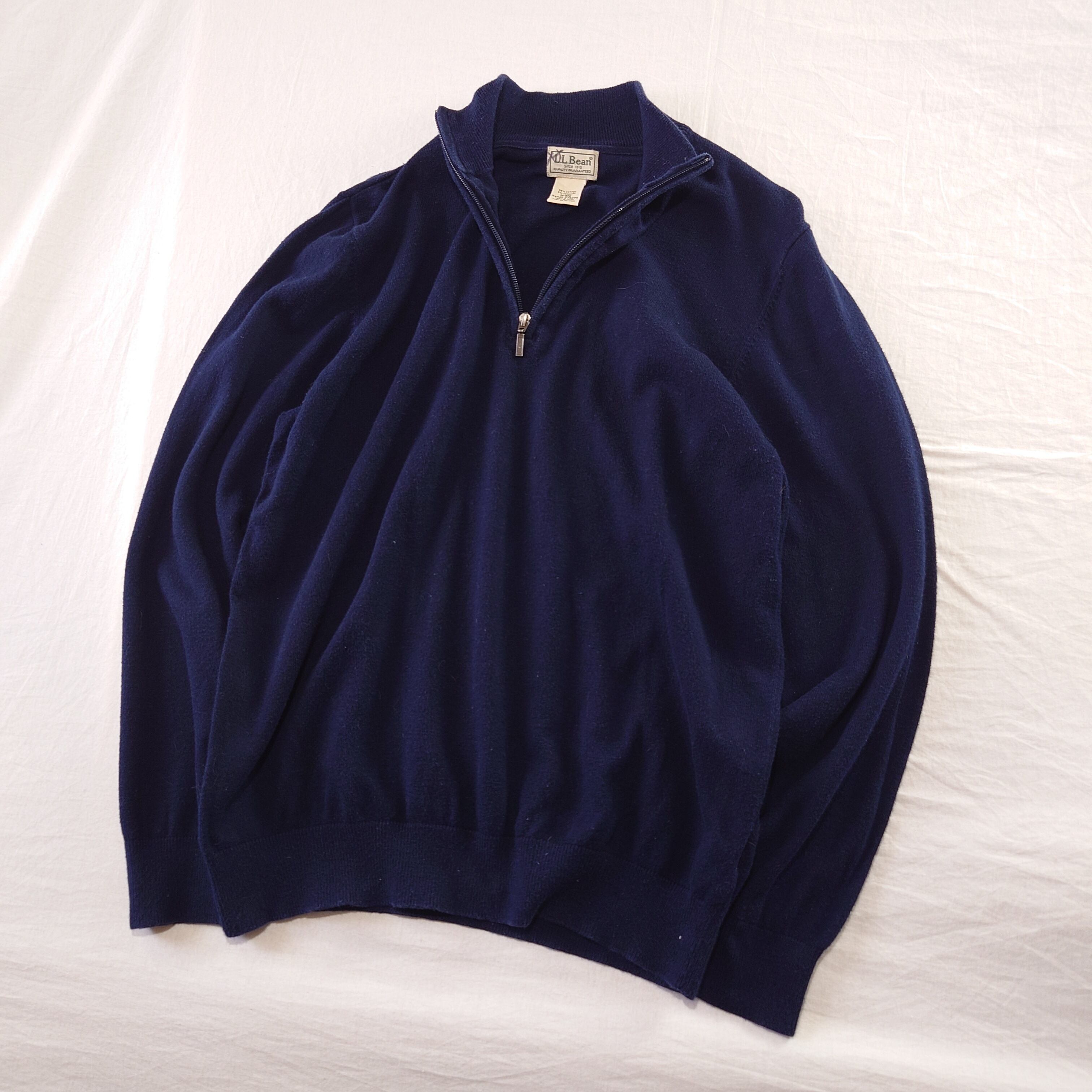 着回し抜群】L.L.Bean エルエルビーン ハーフジップセーター カシミヤ