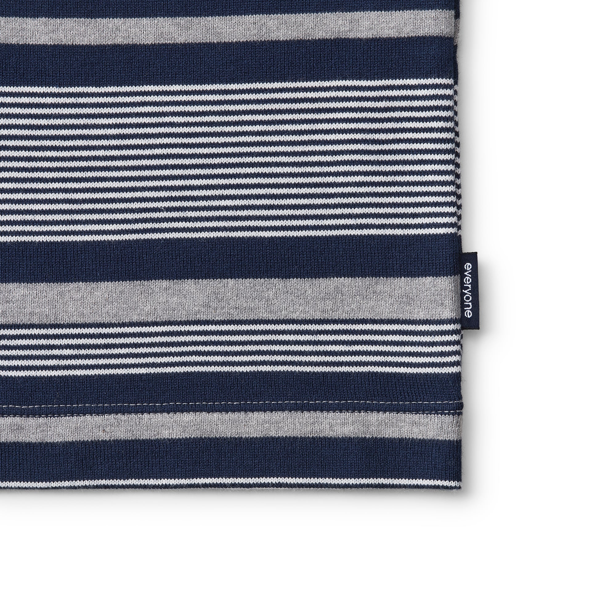 everyone border long sleeve tee shirt (NAVY) | everyone