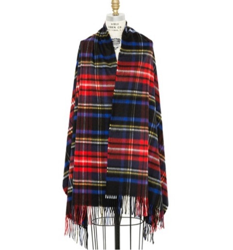 ブラック系スチュワート4枚の比較｜ジョンストンズカシミヤ大判