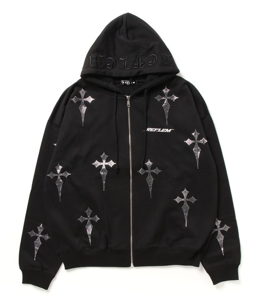 REFLEM（レフレム）の「『REFLEM/レフレム』クロス総柄ラインストーン