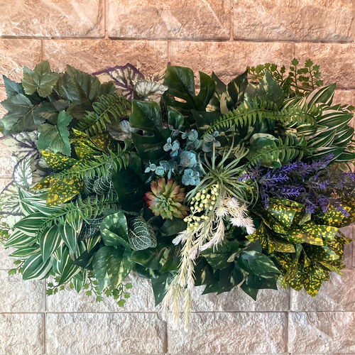 光触媒 人工観葉植物 ウォールグリーン フェイクグリーン 壁掛け402053