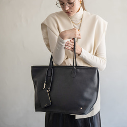 第3世代 本革 トートバッグ A4対応 PC収納 ファスナー 通勤 通学