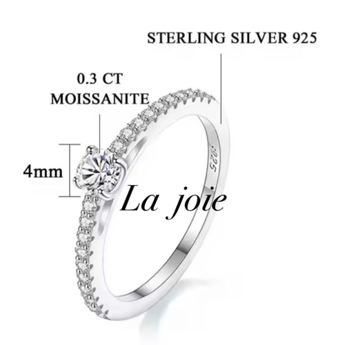 最高品質 人工ダイヤ モアサナイトPetit パヴェリング 0.3ct 指輪