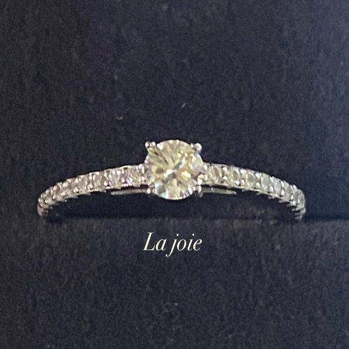 最高品質 人工ダイヤ モアサナイトPetit パヴェリング 0.3ct 指輪