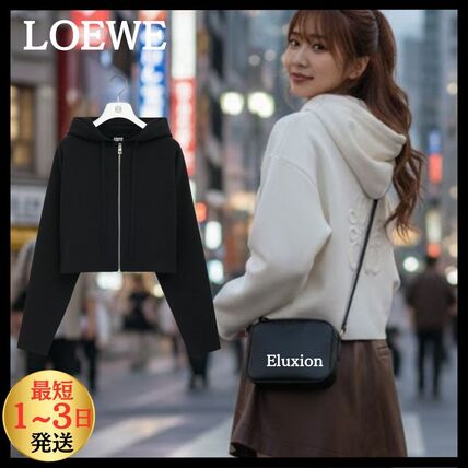 ホワイト（白）系 S LOEWE(ロエベ) パーカー・フーディ(レディース