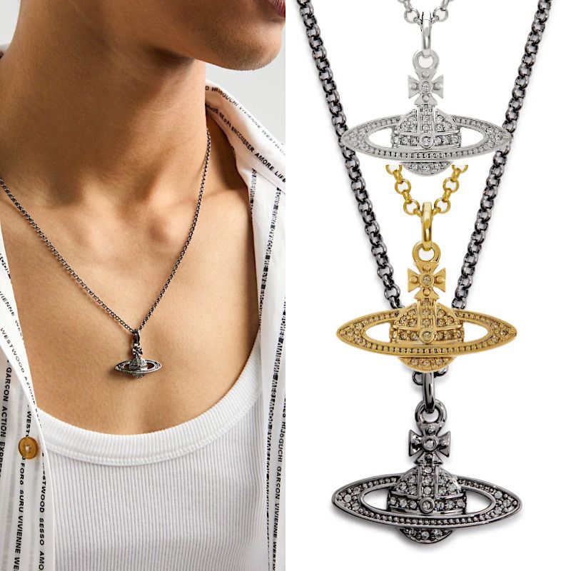 新作☆Vivienne Westwood☆定番オーブネックレス☆ガンメタル