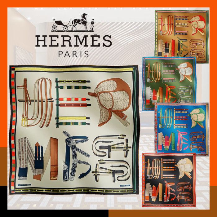 HERMES 最新作 上品スカーフ カレ 90 シルク Lettres equestres