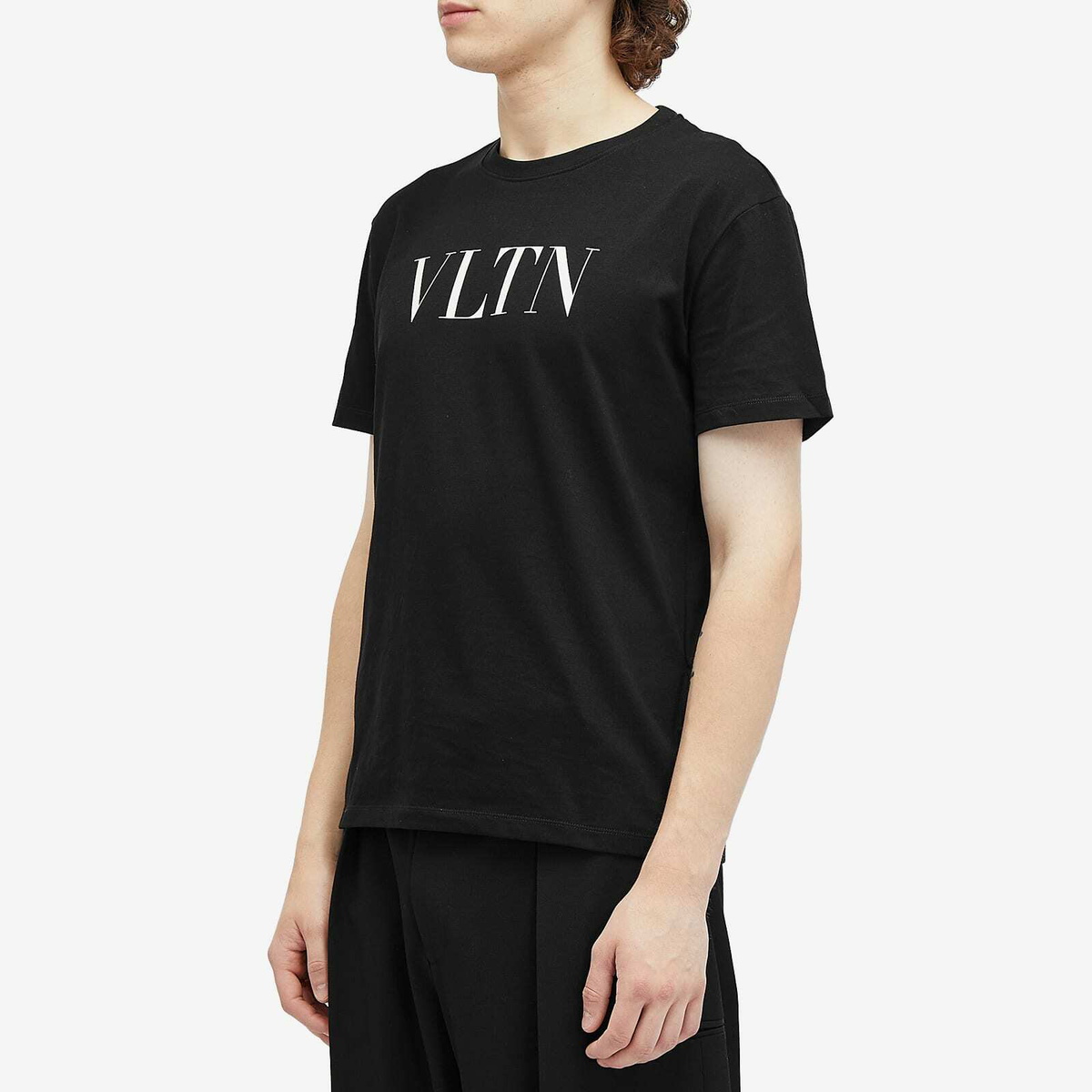 Valentino Men's VLTN Logo T Shirt in Black Valentino