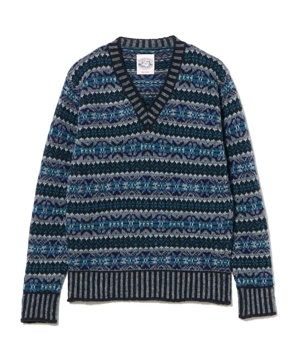 BEAMS PLUS（ビームス プラス）【別注】Jamieson's / Fairisle Deep V