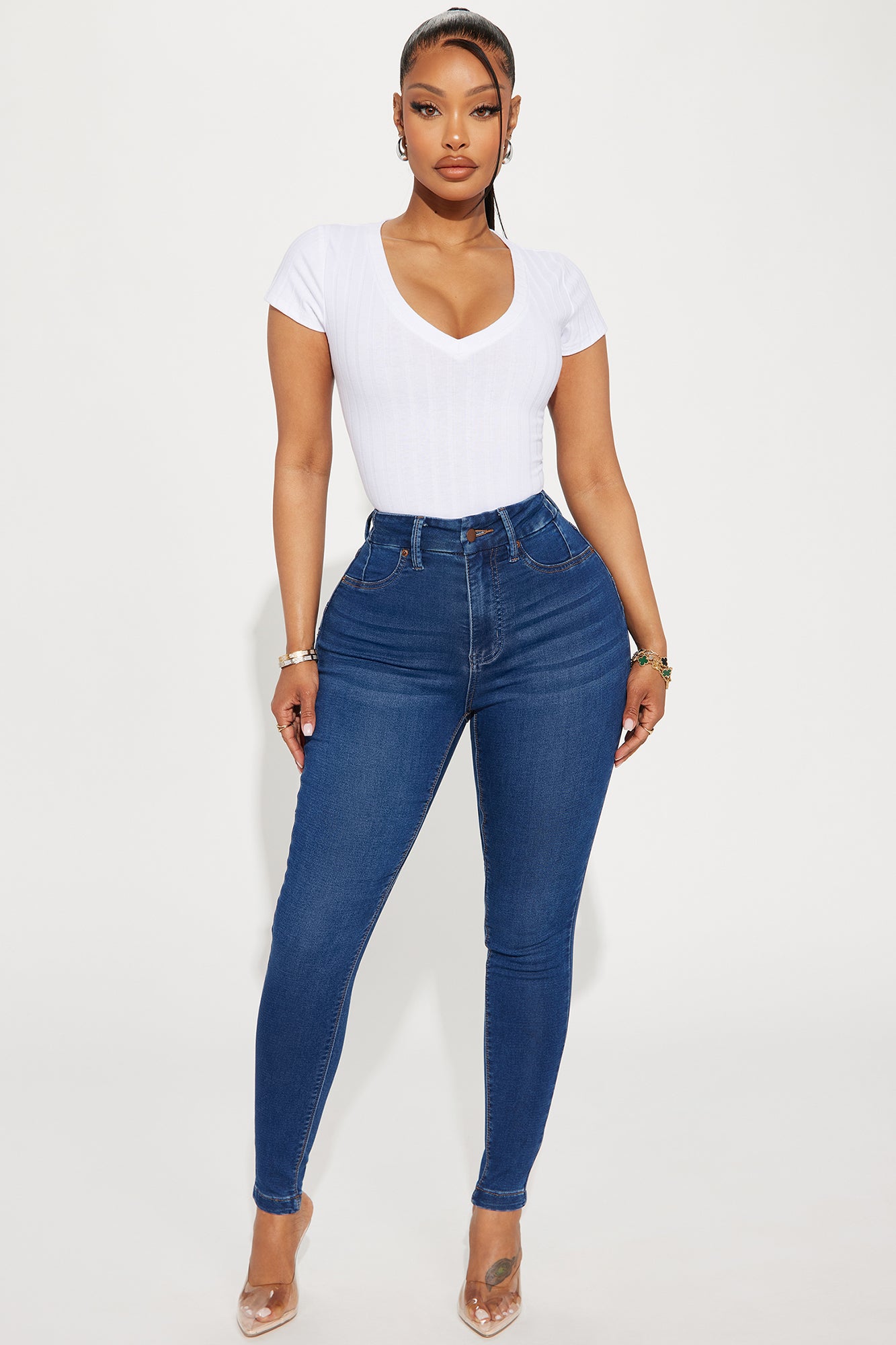 Can't Deny You Sculpting Skinny Jeans - Dark Wash | Fashion Nova
