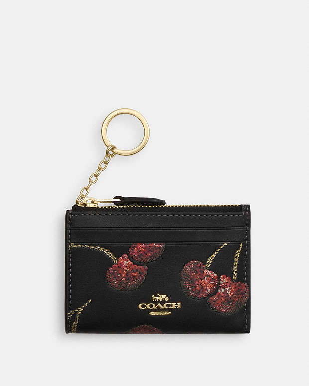 COACH® PT | Mini Skinny Id Case With Cherry Print