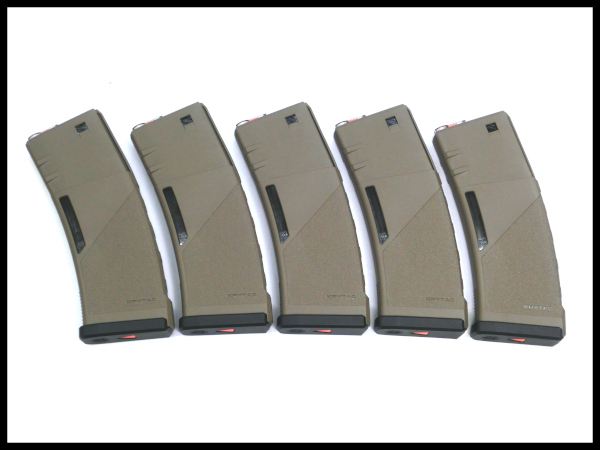 数量限定特価セール!!】KRYTAC: M4 ポリマーマガジン 1本/5本セット