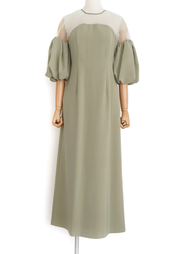 Ameri VINTAGE（アメリ ヴィンテージ）SOUFFLE SLEEVE GEORGETTE DRESS