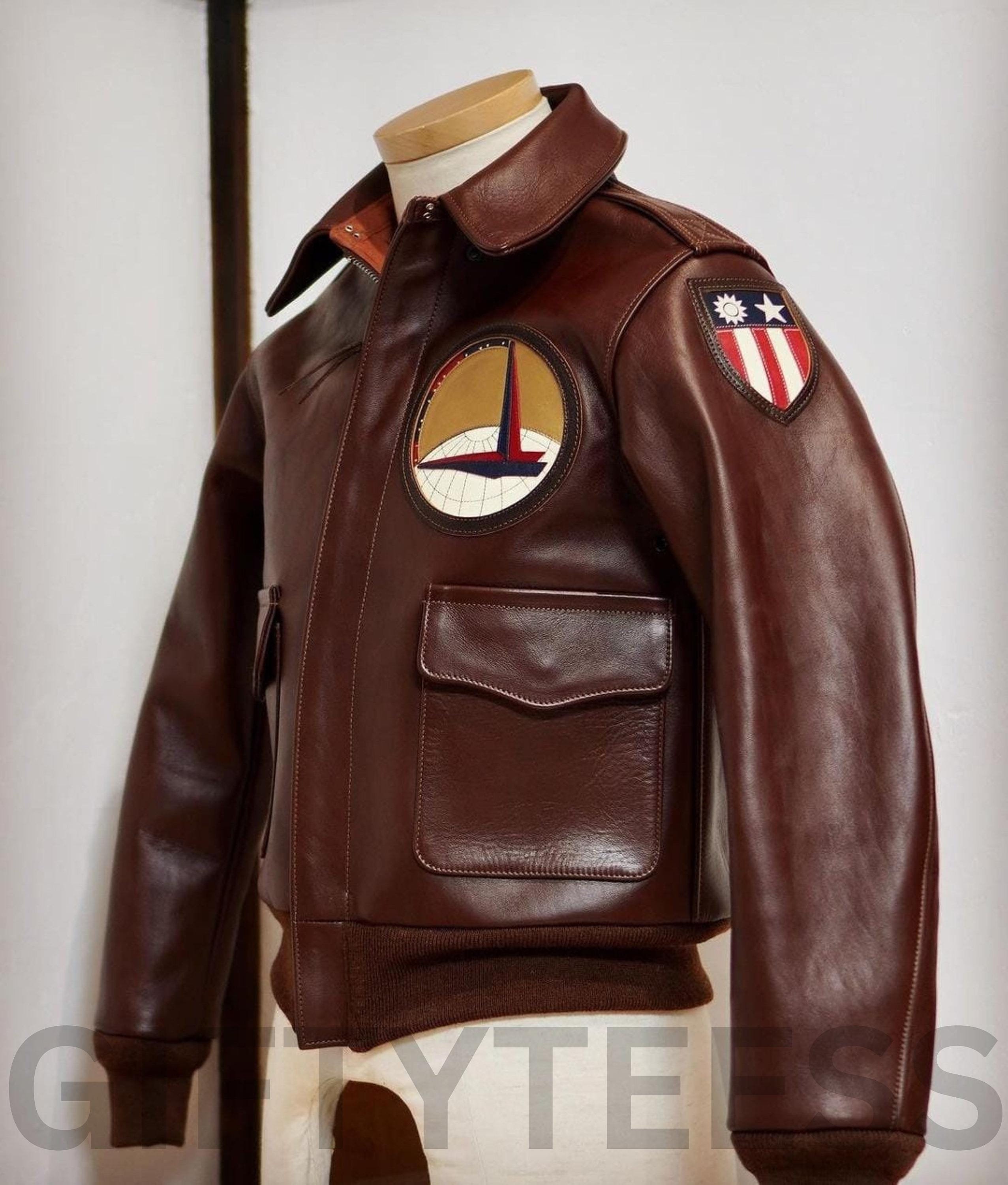 The A2 Flight Jacket-full Grain Cowhide Leather Bomber Jacket