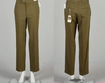 Peg Leg 1960s Vintage Deadstock Flat Front Pants Mr Nick Perm