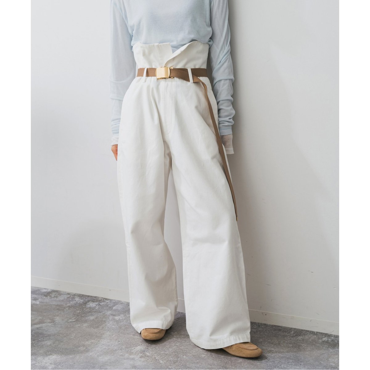 追加》Higuchi*S2WAYハイウエストパンツ | スピック＆スパン(Spick and