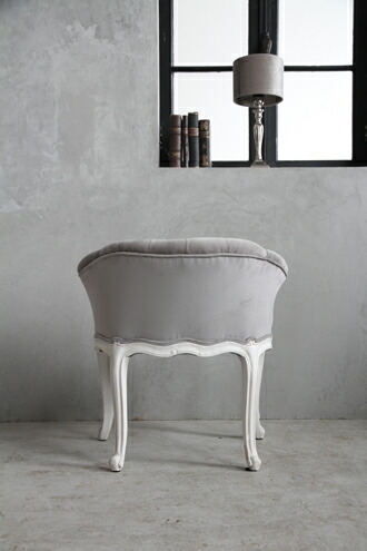 楽天市場】ソファチェア ホワイト & ライトグレー ベルベット Classic