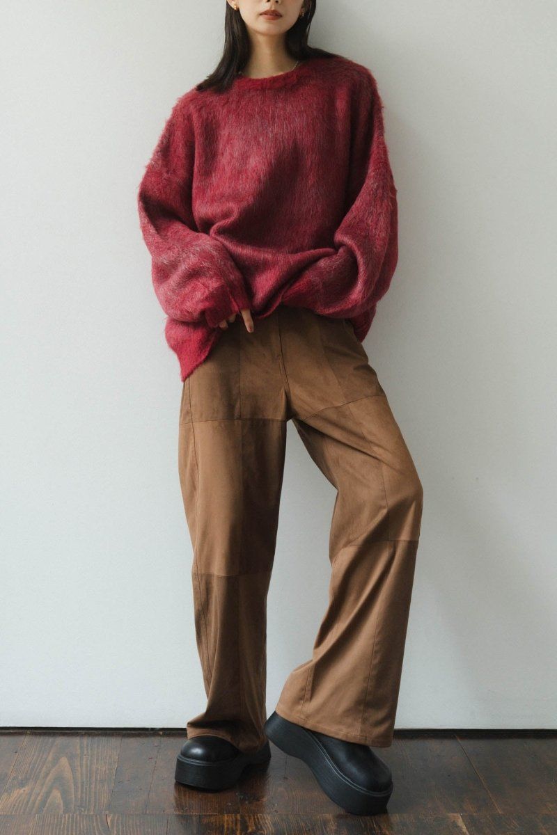 Knuth Marf - block check suede pants / ブロックチェックスエード