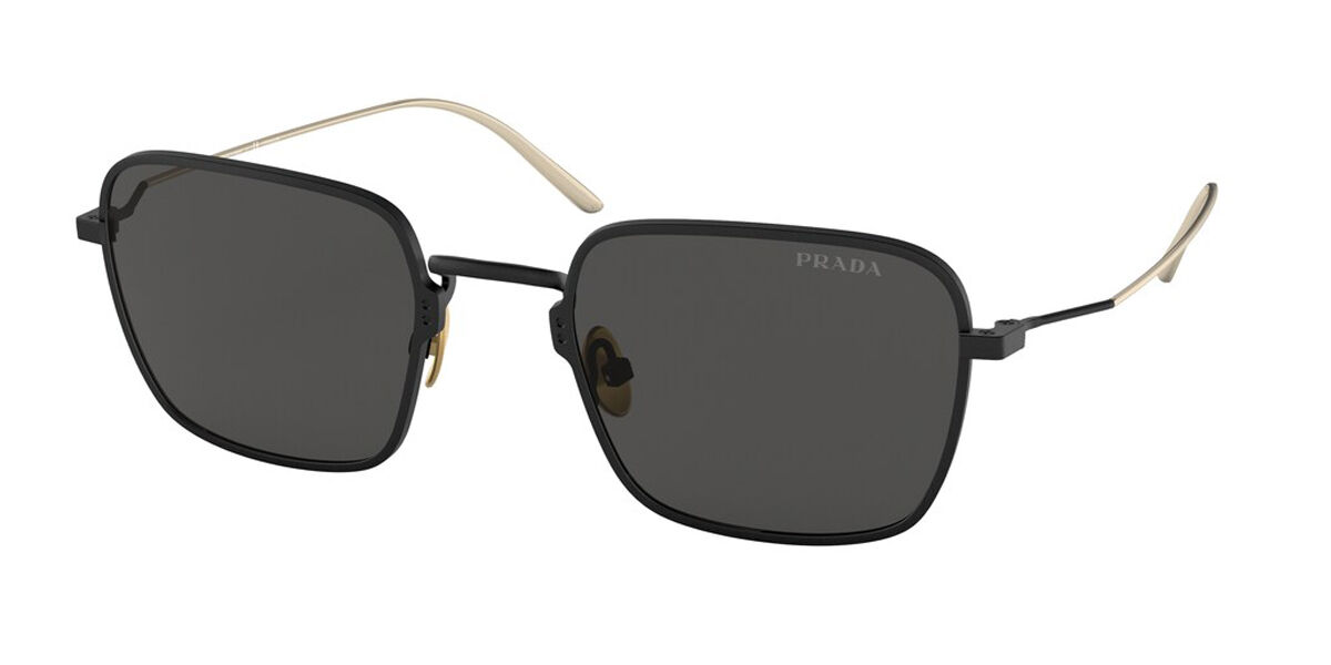Prada PR 54WS 04Q5S0 Square Matte Black Sunglasses